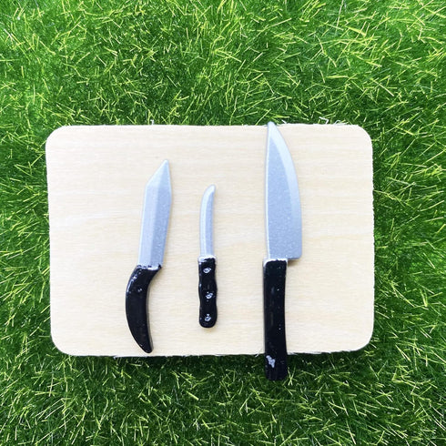 Cayway Miniature Kitchen Accessories Miniature Cookware Accessories Mini Food Accessory Mini Pot Dish Knife Fork