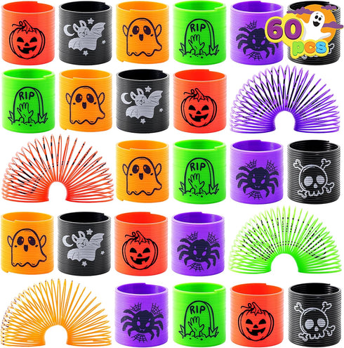 JOYIN 60 PCS Halloween Coil Spring for Kids, Mini Magic Springs Toys,