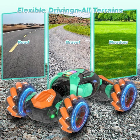 Mamikidlike 6-8-12, 360 4WD 7 9 10 11 12 Gesture Sensing RC Stunt Car - Boys Toys Age Rotating Hand Controlled Remote