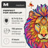 UNIDRAGON Original Wooden Jigsaw Puzzles - Mysterious Lion, 192 Pieces, Medium Size, Unique Gift Package