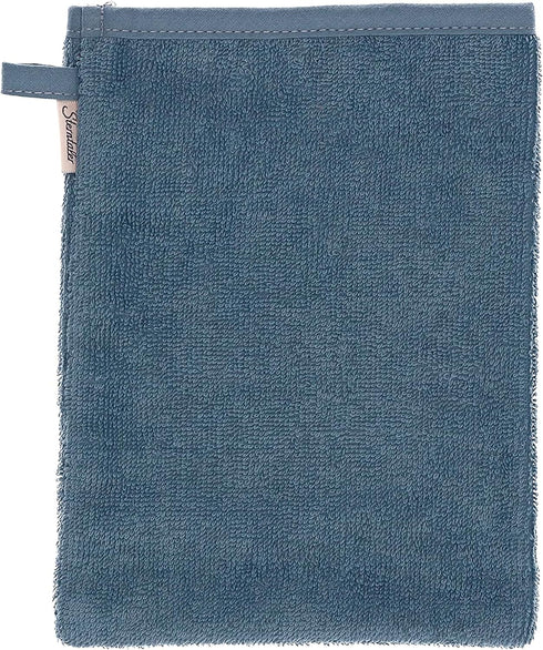 Sterntaler 3 Pack Emmi GOTS Baby Bath Mitts Bath Mitts - Kids Bath Mitts Washable Mitts - Bio - Grey Blue