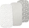 Baby Bassinet Sheet Set for Boy and Girl, 3 Pack Organic Jersey