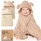 KeaBabies 2-Pack Hooded Baby Towels for Newborn - 30x30 Soft & Absorbent