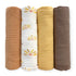 Set, 6-9 4pk, SwaddleDesigns Baby Swaddle Gold, Mo Transitional Swaddle Sack with Arms Up Half-Length Sleeves & Mitten