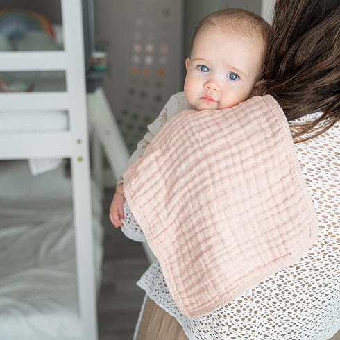 Set Soft Muslin Burp Cloths & Crib Sheet for Babies