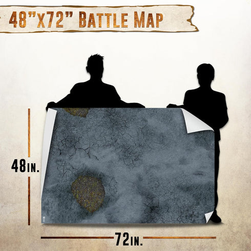 Battle Game Mat for DND | 48" x 72" Wargaming Tabletop Map | Vinyl Gaming Frontline Terrain