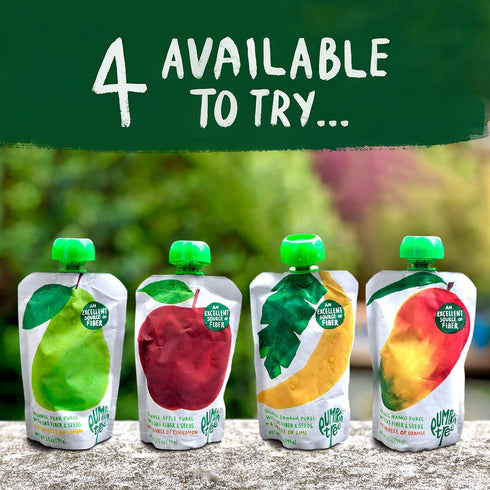 3.5 oz. (Pack 10) Pumpkin Tree Organics Fruit Snack Pouch, Banana + Fiber + a Squeeze of Lime