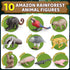37PCS Set, Rainforest Animals Figures Toys Rainforest Diorama Supplies Include Jungle Animal Figurines,Trees, Moss