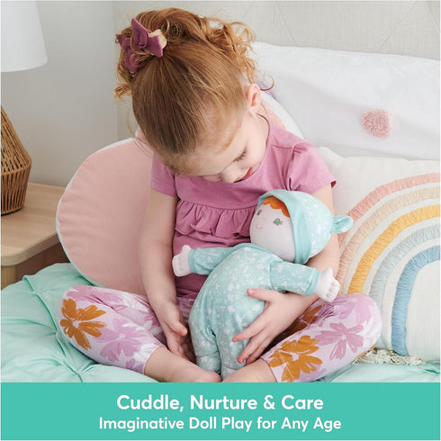 GUND Baby Sustainable Baby Doll, Plush Doll Made from Recycled Materials for Babies & Newborns, Green, 12”