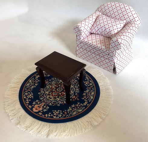 Set 4 5 Inch of Round Dollhouse Rugs Miniature Carpet Accessories for Doll Houses, Diameter Floor Dcor, Oriental Style
