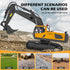 6-11 Old,11-Channel Shovel,2.4Ghz Remote Control Excavator Toy for Boys yrs RC Excavator Toy,with Metal RC Construction