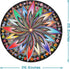 Bgraamiens Puzzle-Blooming Flowers - 1000 Pieces Creative Geometric Round Colorful Mandala