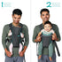 2-Ways 7-26lb, Infantino Swift Classic Carrier with Pocket, to Carry Carrier with Wonder Bib & Essentials Storage Front