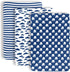 BaeBae Goods 3 Pack, Fitted Baby Crib Sheets for Boys and Girls, Soft and Breathable Jersey Cotton, Navy and White
