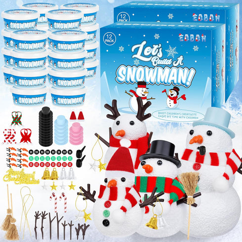 24 Pack Build a Snowman Kit, Snowman Kit Inspiring DIY Christmas Crafts