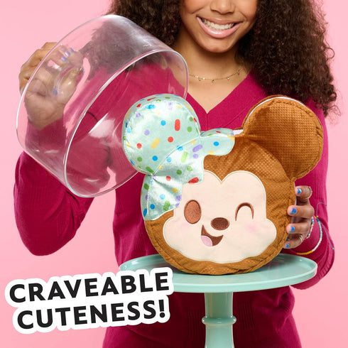 10-inch 0+ Disney Munchlings Squeeze-A-Munch Large Scented Mint Dipped Ice Cream Sandwich Mickey Mouse Plush, Kids Toys