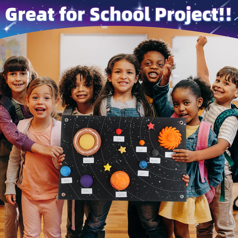 Solar System Project Kit for Kids, Solar System Model Toy Kit for Kids, Learn School Space Planet Science Project