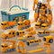 Magnetic Transform Engineering Car Assembled Toys with Storage Box, Magnetic Cars and Trucks for Kids Ages 3-8
