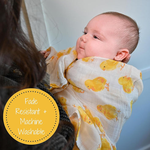 100% 47 47 Inches 2 Pack) LollyBanks Baby Swaddle Blanket, Cotton Muslin Blanket for Boys and Girls, Large x Soft