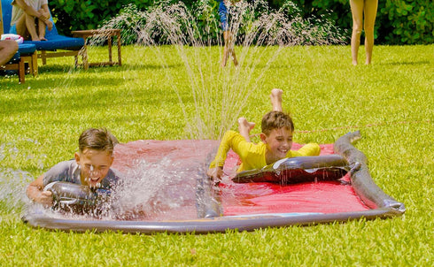 JAMBO 22Ft Water Slide: Extra Long Slip Splash and Slide with 2 Bodyboards, Heavy Duty Water Toys for Summer Fun