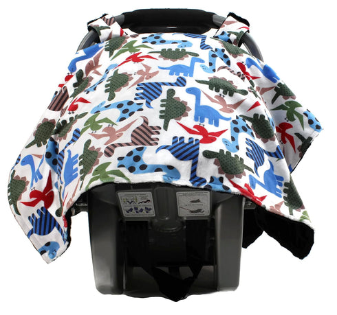 Dear Baby Gear Deluxe Car Seat Canopy - Infant Car Seat Cover with Prehistoric Dinosaur Design