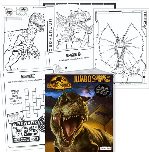 Jurassic World Jumbo Coloring and Activity Book - 64 Pages of Fun