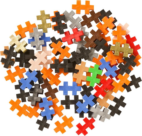 PLUS PLUS Ninjas, 70 Piece Tube, Construction Building STEM/STEAM Toy, Interlocking Mini Puzzle Blocks for Kids
