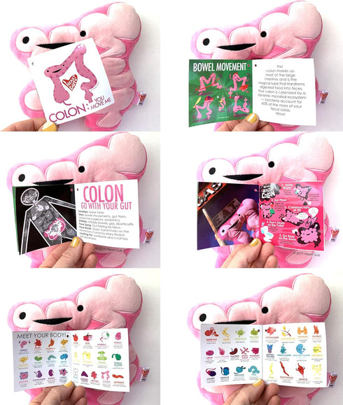I Heart Guts 11" Colon Plush - You Move Me - Gift for Surgery Recovery, Get Well, Cancer Support, IBS, IBD