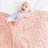 Fleece Baby Blanket Heart Checkered - Ultra Soft Cozy Blankets for Girls Boys, Fluffy Infant Toddler Receiving Blankets