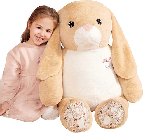 IKASA Giant Rabbit Stuffed Animal Plush Toy | 30" Large Cute Jumbo Bunny for Kids & Girls