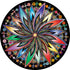 Bgraamiens Puzzle-Blooming Flowers - 1000 Pieces Creative Geometric Round Colorful Mandala
