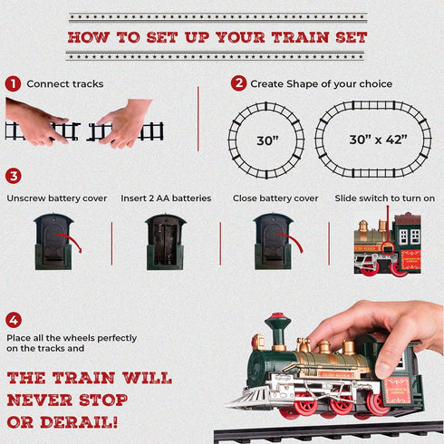 Set 4-8 Set 4-8 Sets Electric Train for Kids Ages | Train for Kids Ages | Battery Powered Trains with Lights & Sounds