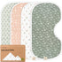 KeaBabies 4-Pack Baby Burp Cloths Baby Girl, Boy - Organic Cotton Burp