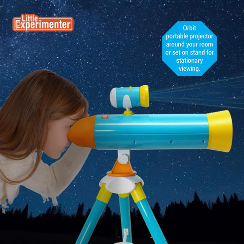 Projector Telescope for Kids - Children's Telescopes with 24 Space Images & Educational Insights Book