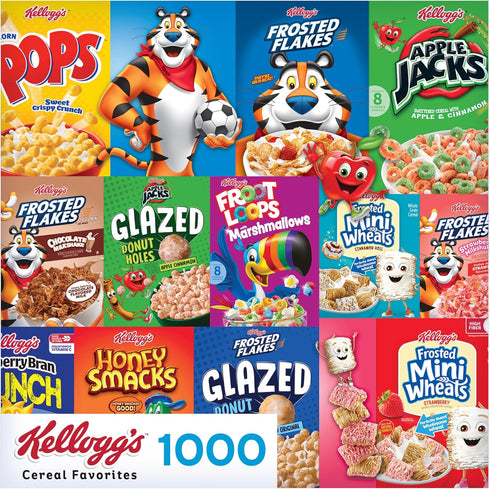 1000 RoseArt - Kellogg's - Cereal Favorites Modern - Piece Jigsaw Puzzle