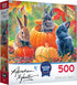 RoseArt - Abraham Hunter - Pumpkin Patch Bunnies 500 Piece Jigsaw Puzzle for Adults