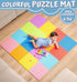 16-Pack 12x12 TOYVELT Foam Puzzle Floor Mat for Kids - Interlocking EVA Play Mats Multicolor - Non-Slip Educational
