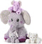 Elephant Mommy Stuffed Animal Mom and Baby Plush Toy, Cute 13" Small