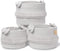 NaturalCozy 3-Piece Boho Cotton Rope Storage Basket Set for Organizing Baby Stuff, Gift Basket, Toy Basket, Nursery