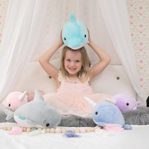 Bellzi Baby Dolphin Cute Stuffed Animal Plush Toy, Adorable Soft Dolphin Toy for Kids, Babies, Toddlers
