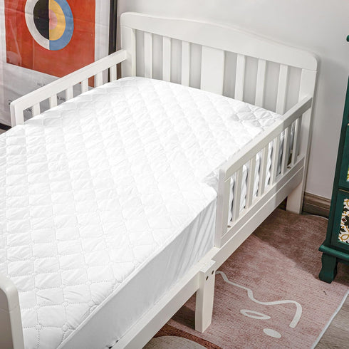 2 Pack 24"x38" NTBAY Waterproof Mini Crib Mattress Protector, Quilted Fitted Mattress Cover - Machine Washable - Soft