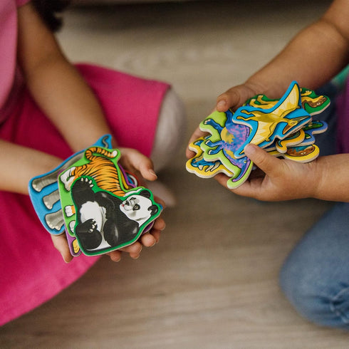 Melissa & Doug Wooden Magnets Set - Animals and Dinosaurs, 40 Wooden Magnets