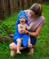 Hooded Baby Shark Towel, Soft 100% Cotton, Perfect for Newborn to Toddler (Blue)