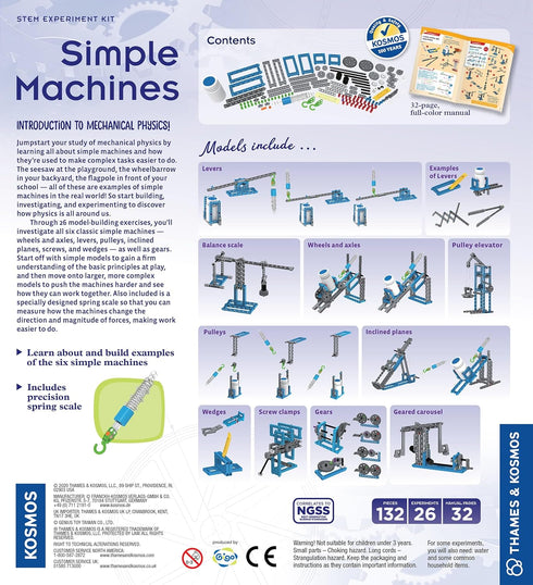 26 6 Thames & Kosmos Simple Machines Science Experiment & Model Building Kit, Introduction to Mechanical Physics, Build