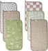 6-Pack Muslin Baby Burp Cloths Made with Organic Cotton 6-Layer Absorbent &