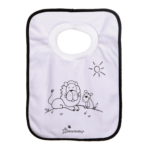 Dreambaby Terry Cloth Cotton Baby Bibs for Teething, Feeding, Drooling - Jungle Animals, Super Absorbent