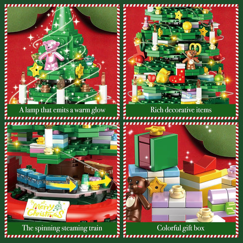 BLIFToi Set 2025 888Pcs, Christmas Tree Building for Kids, Christmas Tree Collectible Holiday Building Block Home