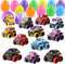 JOYIN 12 Pcs Easter Eggs Filled with Pull Back Monster Cars, Easter