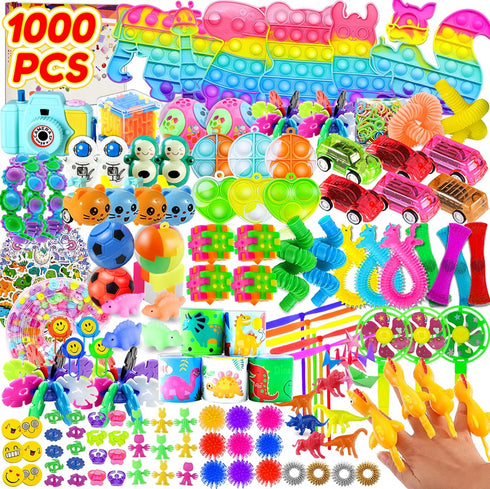1000pcs Party Favors for Kids, Fidget Toys Pack, Birthday Gifts, Classroom Prize