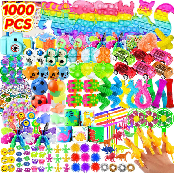 1000pcs Party Favors for Kids, Fidget Toys Pack, Birthday Gifts, Classroom Prize